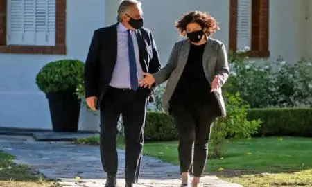 Carla Vizzotti y Alberto Fernández