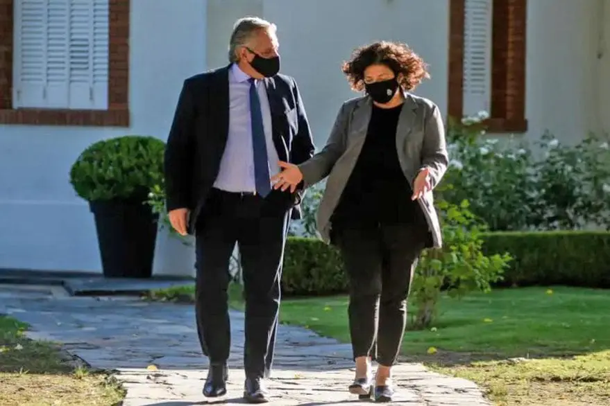 Carla Vizzotti y Alberto Fernández