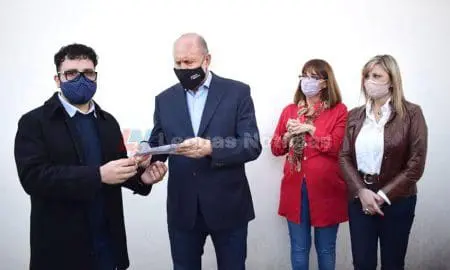 Nery Rodríguez con Omar Perotti recategorización del Hospital SAMCo de Villa Cañás