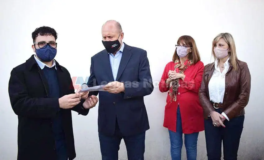 Nery Rodríguez con Omar Perotti recategorización del Hospital SAMCo de Villa Cañás