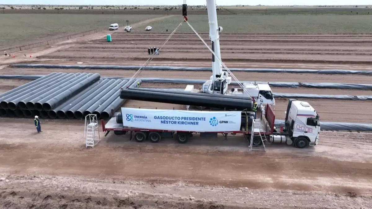 Comenzó el acopio de los tubos para el gasoducto Presidente Néstor Kirchner