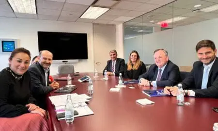 Pullaro y Michlig presentaron en el BID proyectos de inversión para obras en la provincia