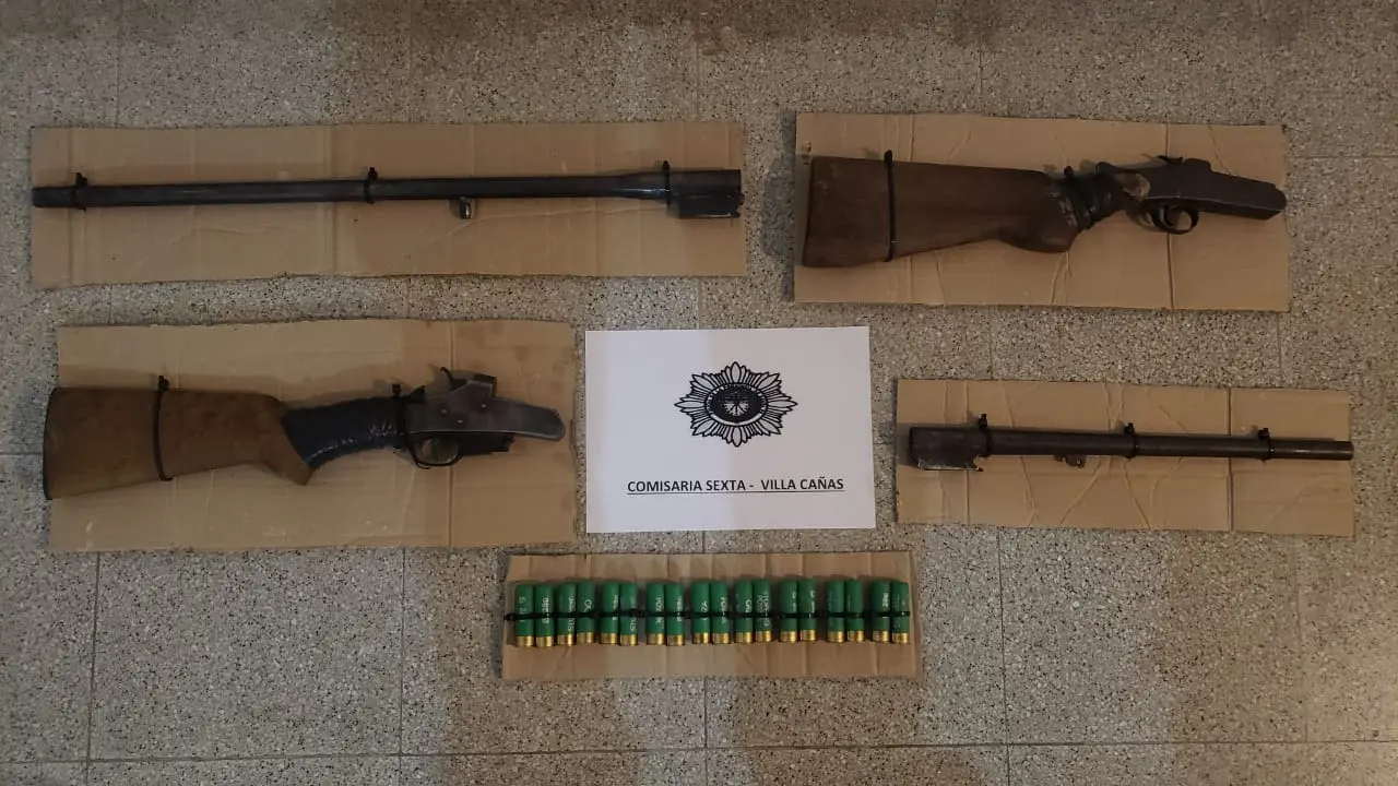 Villa Cañás: Allanamiento positivo con secuestro de armas de fuego