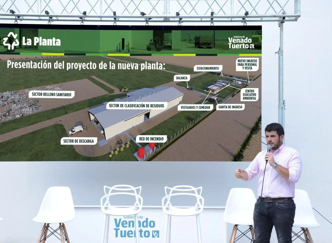 Venado Tuerto: Presentaron el proyecto de la nueva planta de tratamientos de residuos