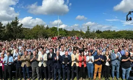 Georgina Orciani junto a Maxi Pullaro en Cayastá