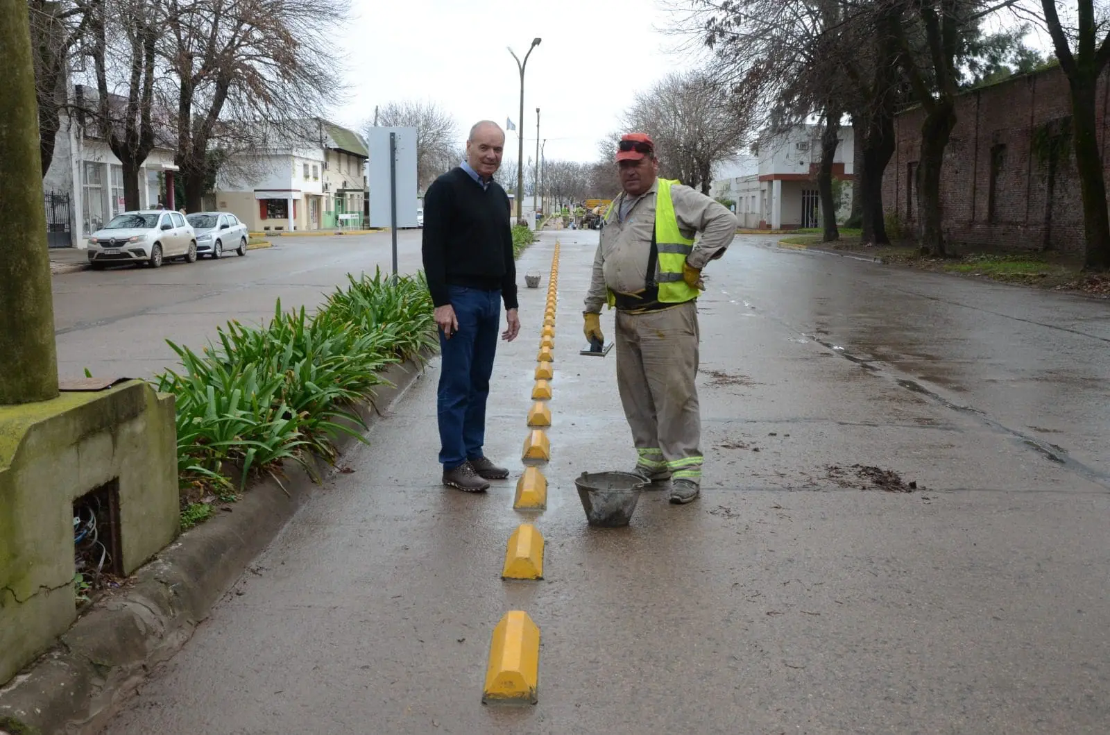 Villa Cañás: El municipio construye una nueva ciclovía en Avenida 51