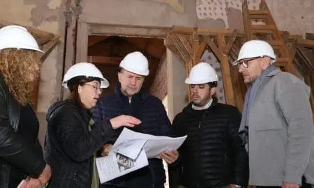 Perotti recorrió las obras del Centro de Justicia Penal de la ciudad de Venado Tuerto