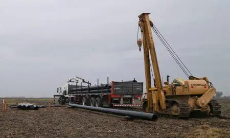 Con la llegada de caños a la ciudad de Chabás, avanza la ampliación del Gasoducto Regional Sur