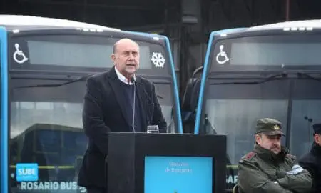 Perotti y Massa presentaron el Sistema de Alerta Automotor de SUBE y el 911 Federal en Rosario