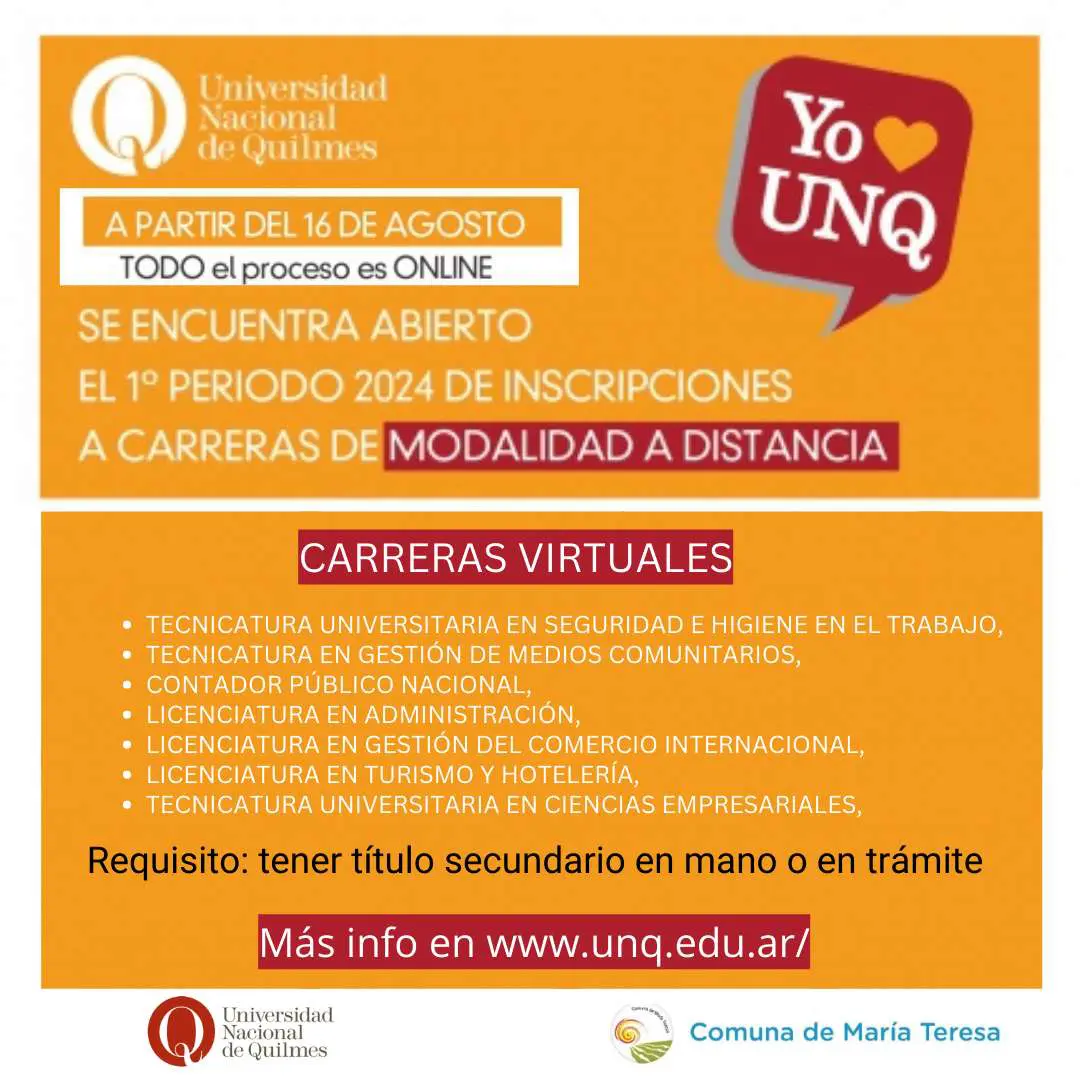 María Teresa: Comenzó la inscripción para carreras de grado en la Universidad de Quilmes