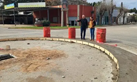 Villa Cañás: Nueva Rotonda en Avenida 51 y Cordón Cuneta