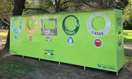 Villa Cañás: Se colocaron dos nuevas islas de reciclado