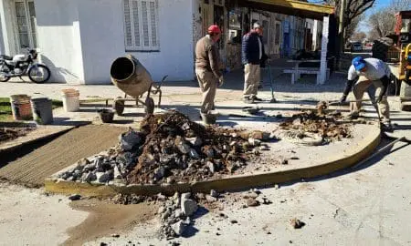 Villa Cañás: Se construyen nuevas rampas en Calle 53 y 54