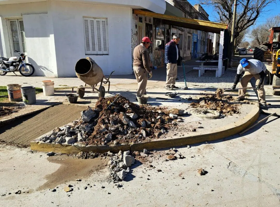 Villa Cañás: Se construyen nuevas rampas en Calle 53 y 54