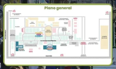 Esquema de circulación, estacionamientos y accesos para EXPOVENADO 2023