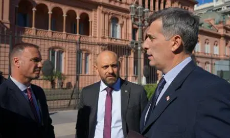 Gestiones de Enrico, Puccini y Olivares para que Nación continúe obras en la provincia