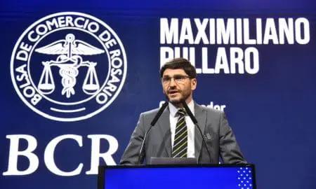 En el aniversario de la Bolsa de Comercio en Rosario, Pullaro hizo eje en el orden y la eficiencia