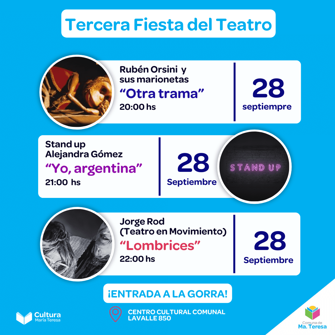 María Teresa: Gran expectativa por la Tercera Fiesta del Teatro