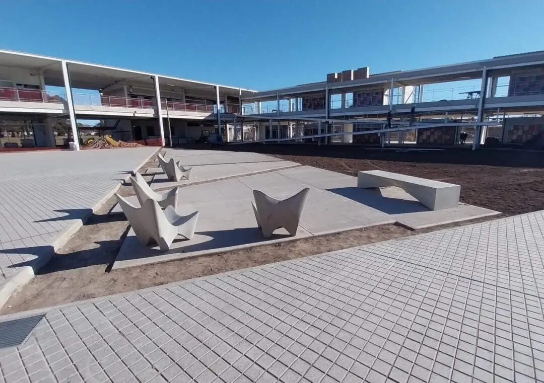 Rufino: La construcción de la nueva Escuela Agrotécnica ya superó el 70% de trabajos ejecutados