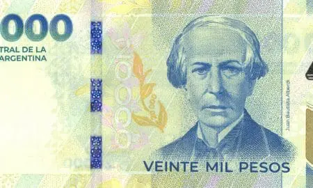 Comenzó a circular el nuevo billete de 20.000 pesos