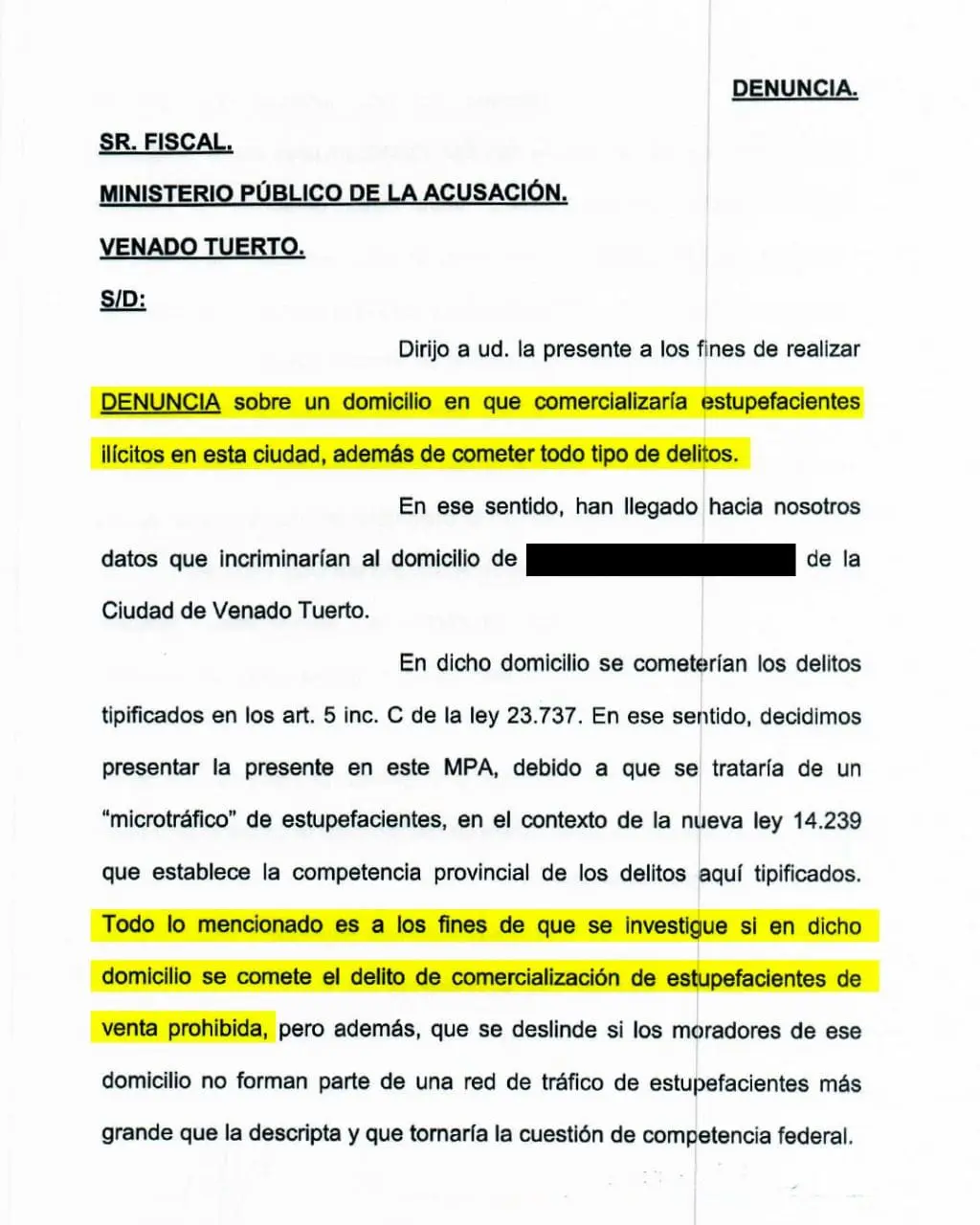 Venado Tuerto: La senadora Di Gregorio denunció a un peligroso delincuente