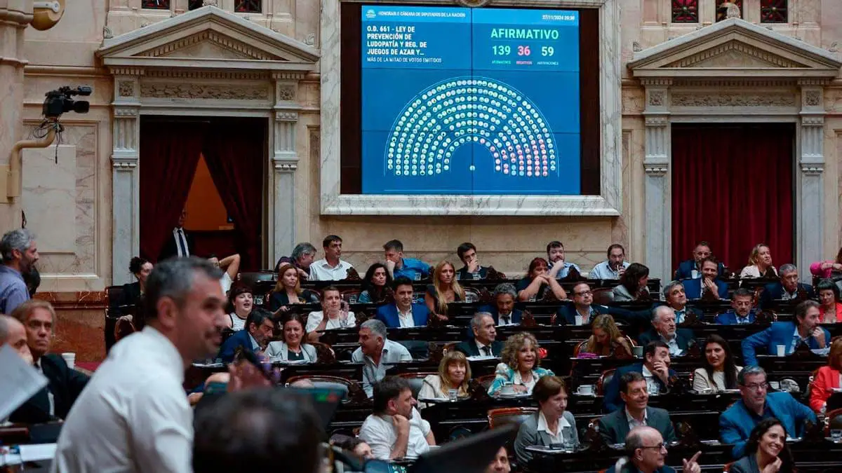 Media sanción del proyecto contra las apuestas online en Diputados