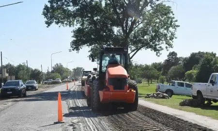 Melincué: Apoyo provincial para pavimentar el acceso por Ruta 93