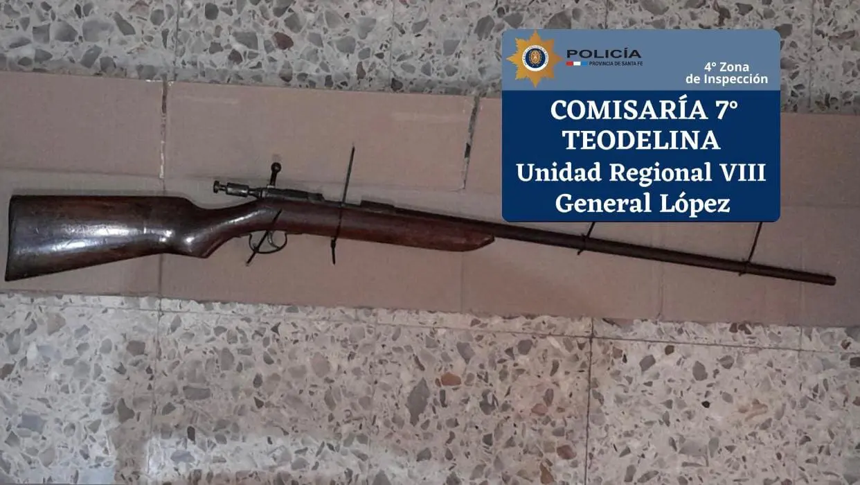 Teodelina: Allanamiento positivo con un detenido, secuestran arma y celular