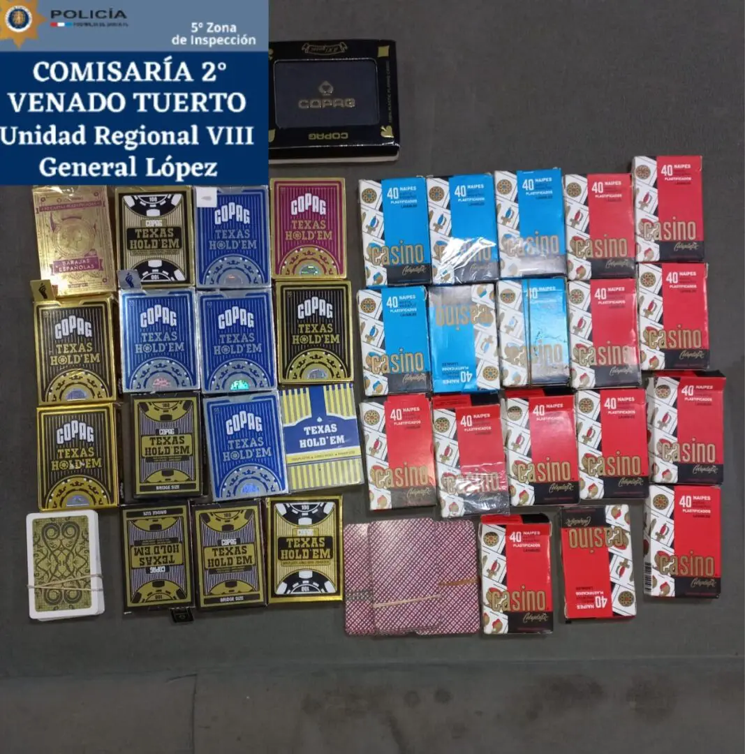 Desbaratan juegos clandestinos en Venado Tuerto