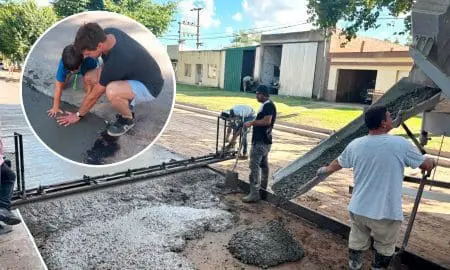 Teodelina: Con una inversión inicial de 120 millones la ciudad retoma la pavimentación con hormigón de sus calles