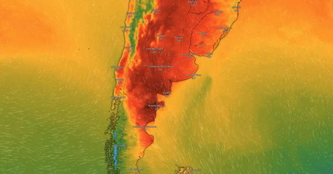 Alertas roja y amarilla por viento y calor extremo en varias provincias del país Alertas roja y amarilla por viento y calor extremo en varias provincias del país