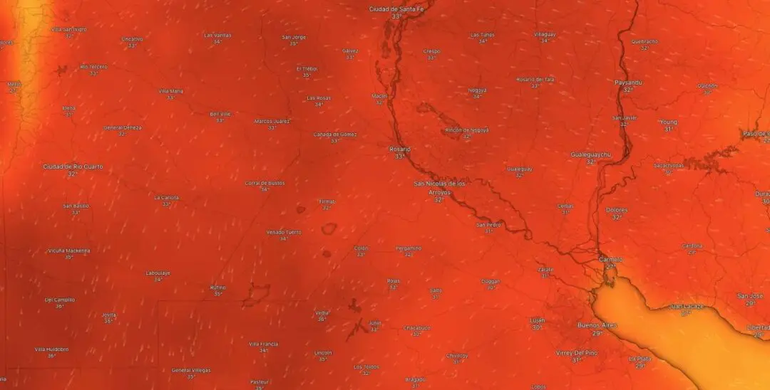 Alertas roja y amarilla por viento y calor extremo en varias provincias del país Alertas roja y amarilla por viento y calor extremo en varias provincias del país