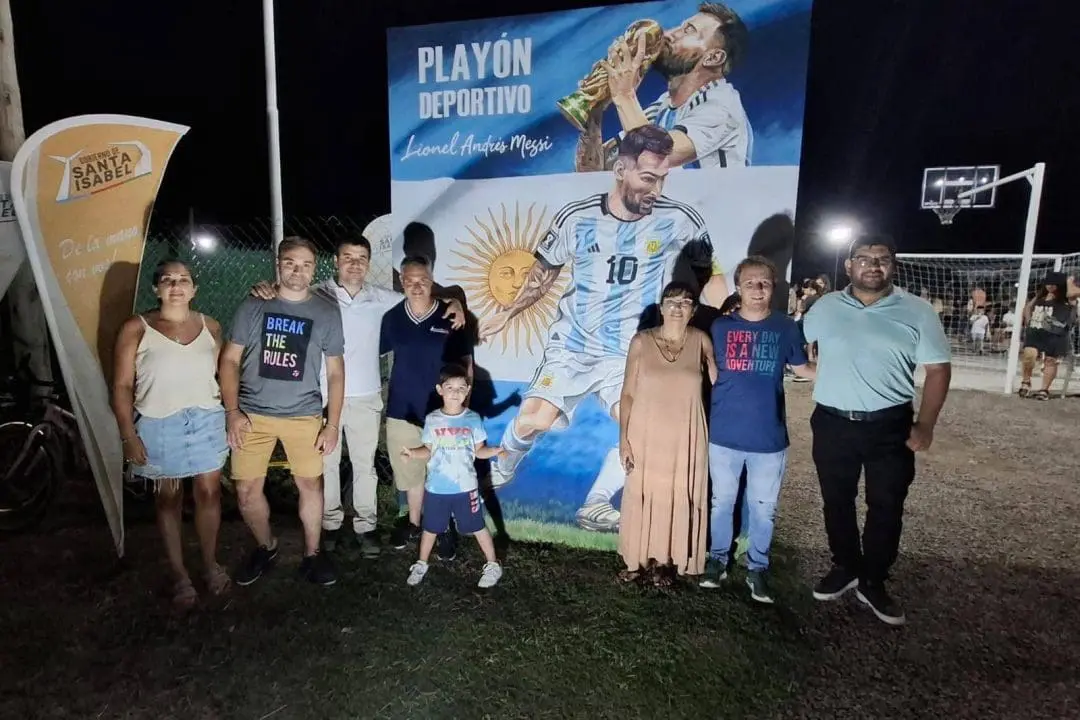 Un nuevo espacio para el deporte: Santa Isabel presentó el Playón Multideportivo Lionel Andrés Messi