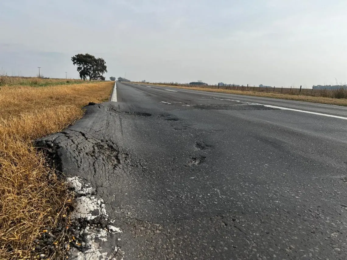 Di Gregorio: Es vergonzoso y criminal el estado de las rutas nacionales que atraviesan General López