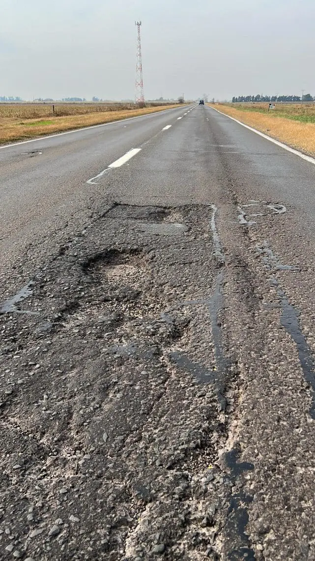 Di Gregorio: Es vergonzoso y criminal el estado de las rutas nacionales que atraviesan General López