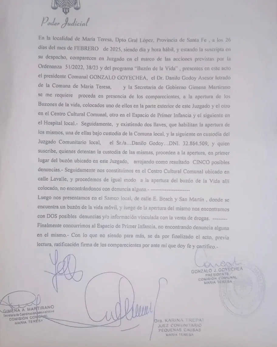 María Teresa: Se intensifican acciones contra la venta de drogas mediante la iniciativa Buzones de la Vida