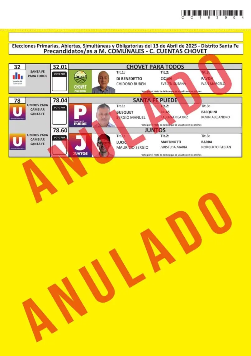 General López: Se oficializaron las boletas de cara a las elecciones del 13 de abril