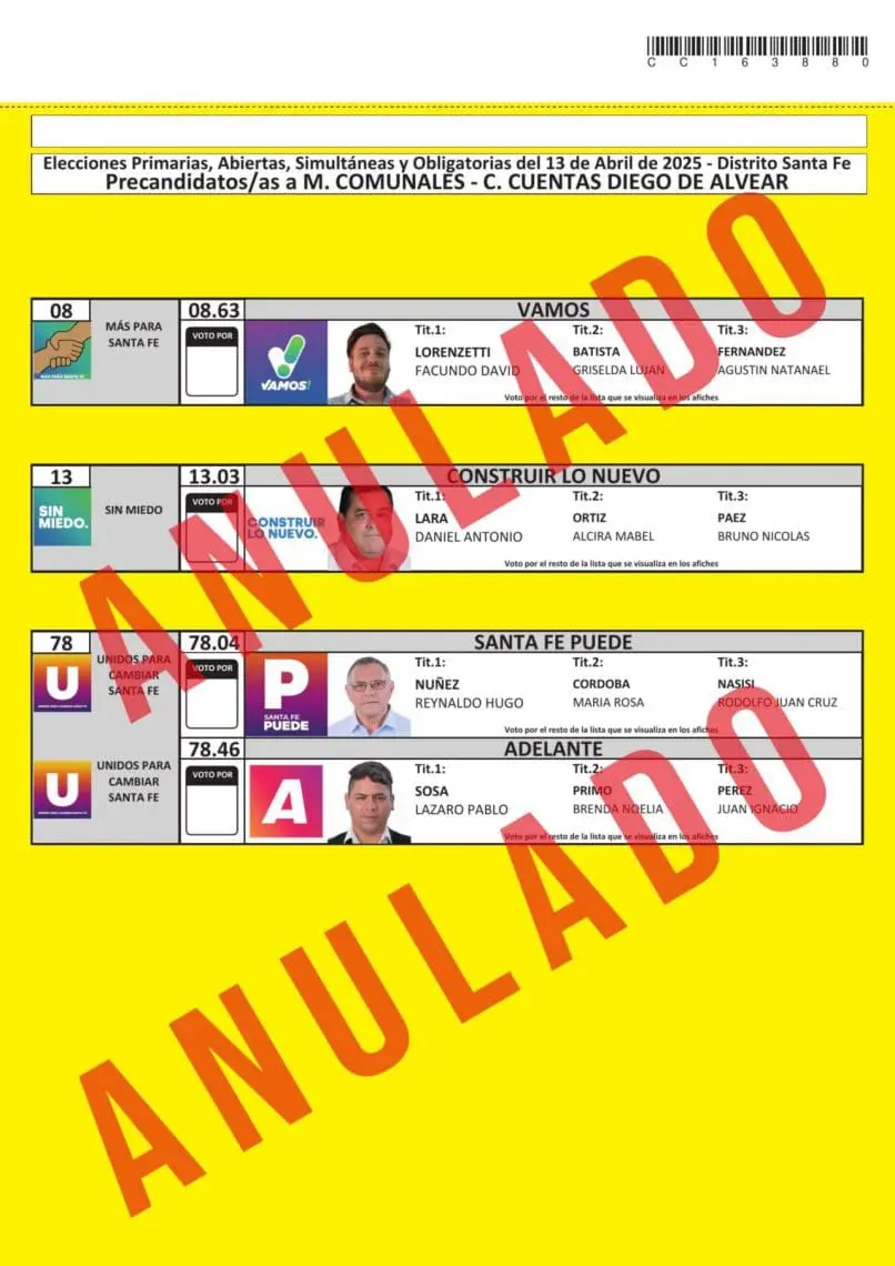 General López: Se oficializaron las boletas de cara a las elecciones del 13 de abril