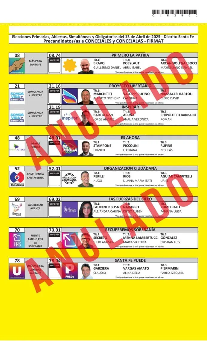 General López: Se oficializaron las boletas de cara a las elecciones del 13 de abril