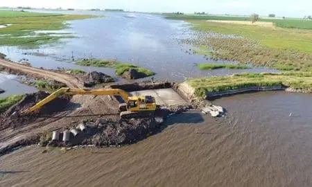Villa Cañás: Finalizará en 10 días las obras de recuperación vial y protección contra inundaciones