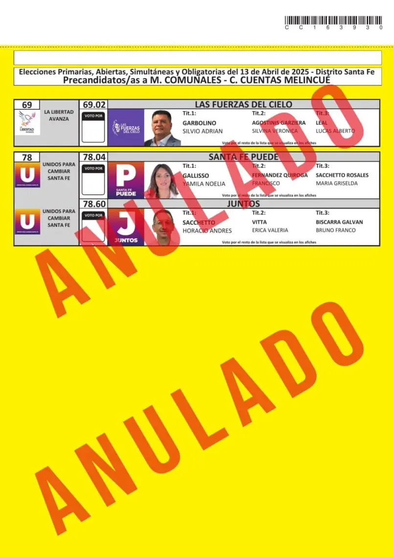 General López: Se oficializaron las boletas de cara a las elecciones del 13 de abril