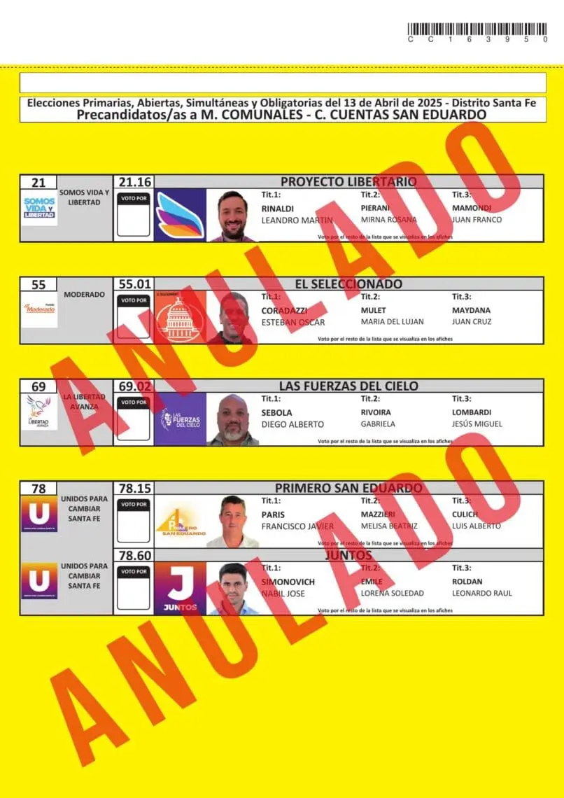 General López: Se oficializaron las boletas de cara a las elecciones del 13 de abril