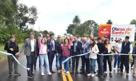 Pullaro inauguró obras viales en General López y anunció el inicio de un gasoducto