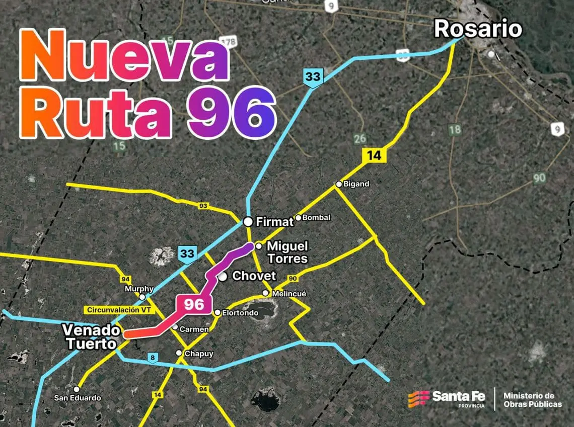 Pullaro y Enrico dieron inicio a la construcción de la nueva Ruta Provincial 96