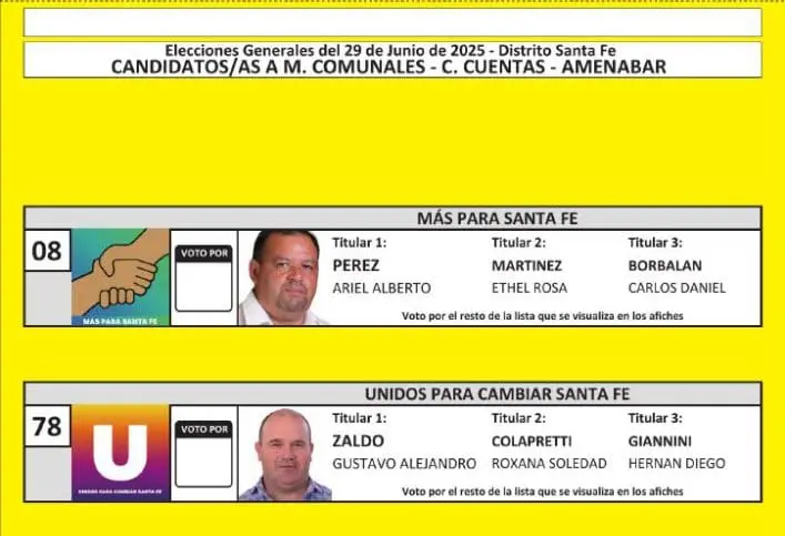 Elecciones Generales 2025: Estas son las boletas de las 31 localidades de General López