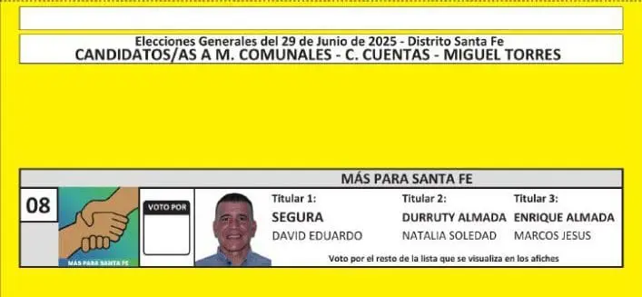 Elecciones Generales 2025: Estas son las boletas de las 31 localidades de General López
