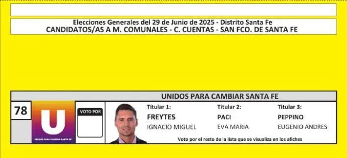 Elecciones Generales 2025: Estas son las boletas de las 31 localidades de General López