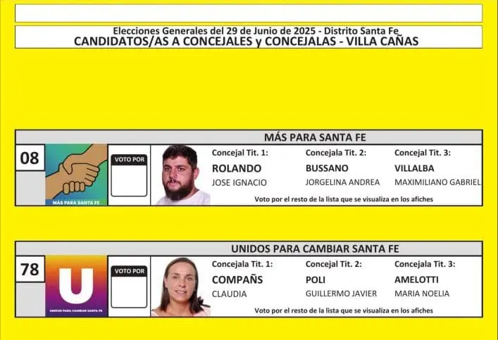 Elecciones Generales 2025: Estas son las boletas de las 31 localidades de General López