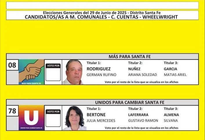 Elecciones Generales 2025: Estas son las boletas de las 31 localidades de General López