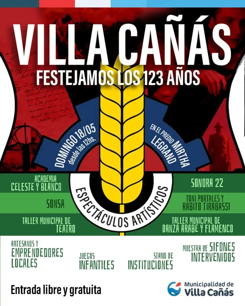 Villa Cañás festeja sus 123 años